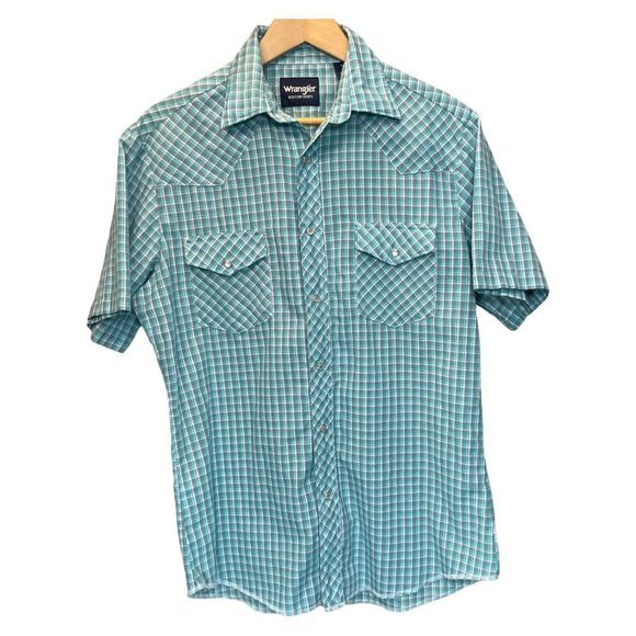 Wrangler Western Plaid Shirt M - Picture 1 of 7